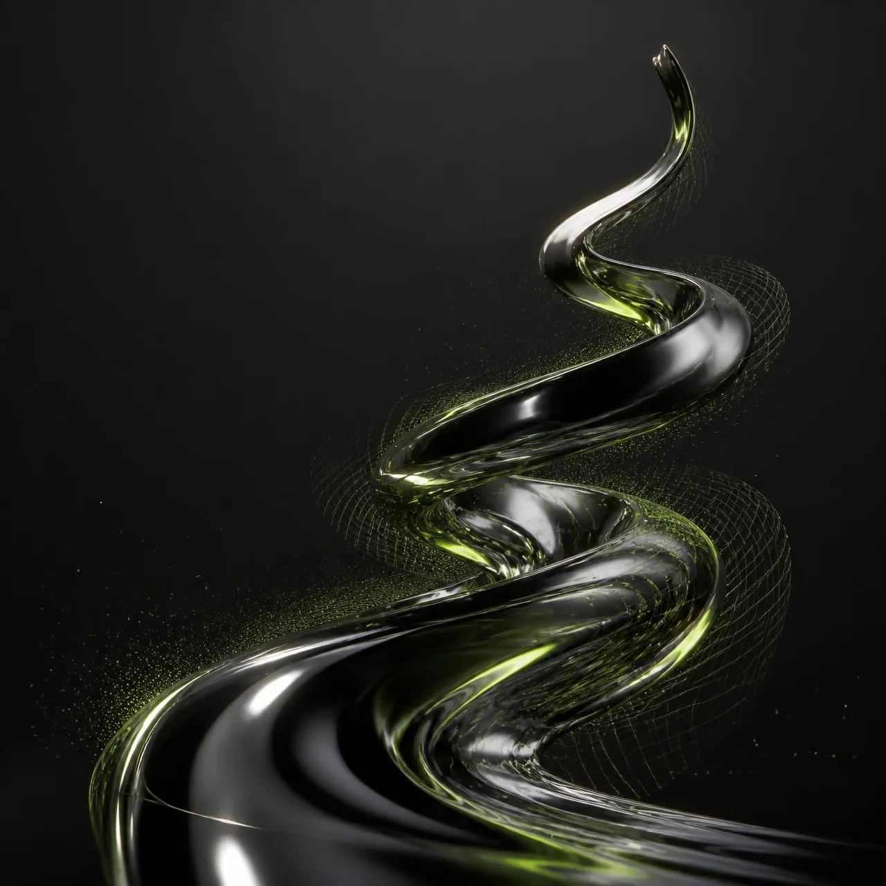Abstract 3D growth spiral representing digital marketing, content and technology